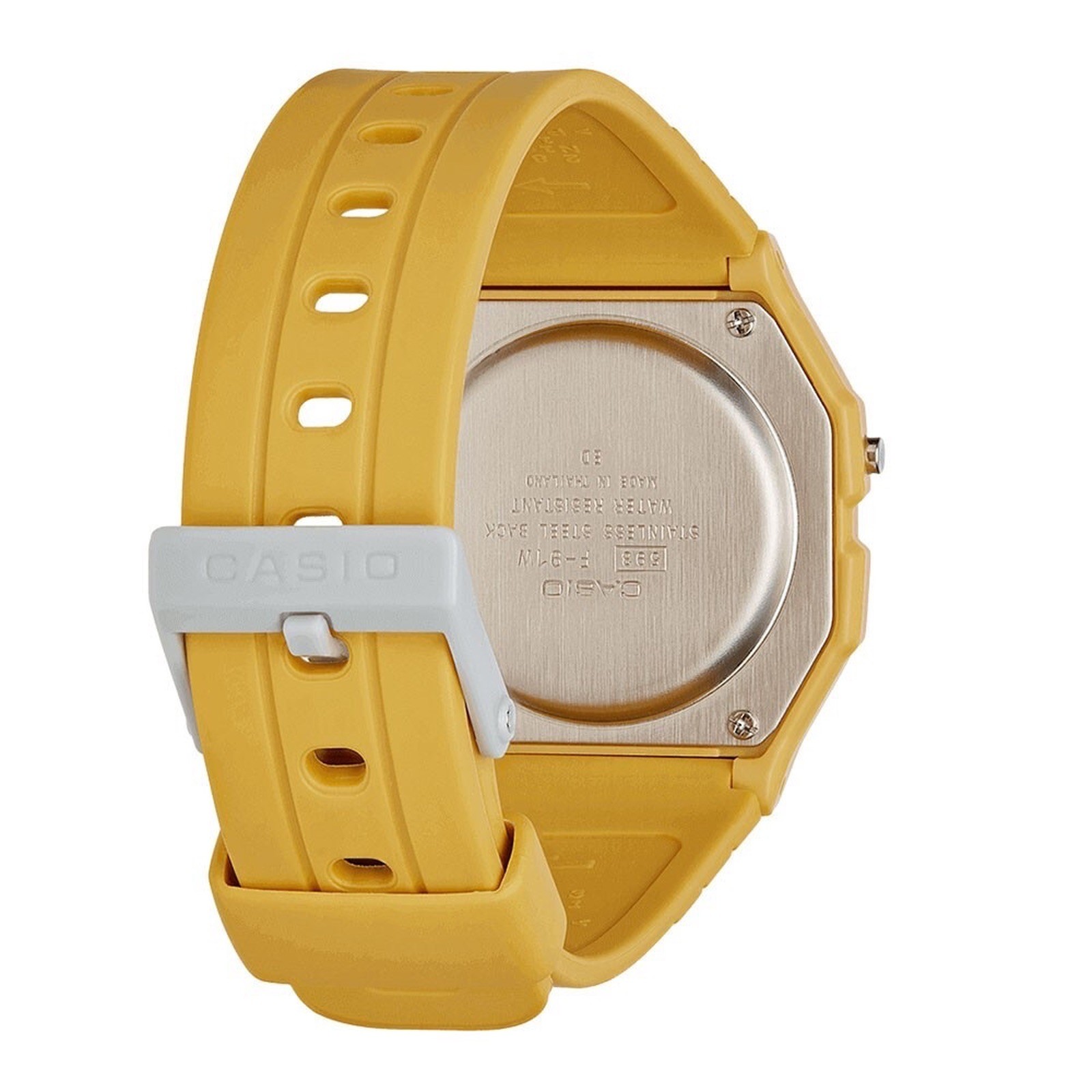 Casio F91W YELLOW Resin Strap Casual Watch Retro F91WC-9AEF Men Women MUSTARD