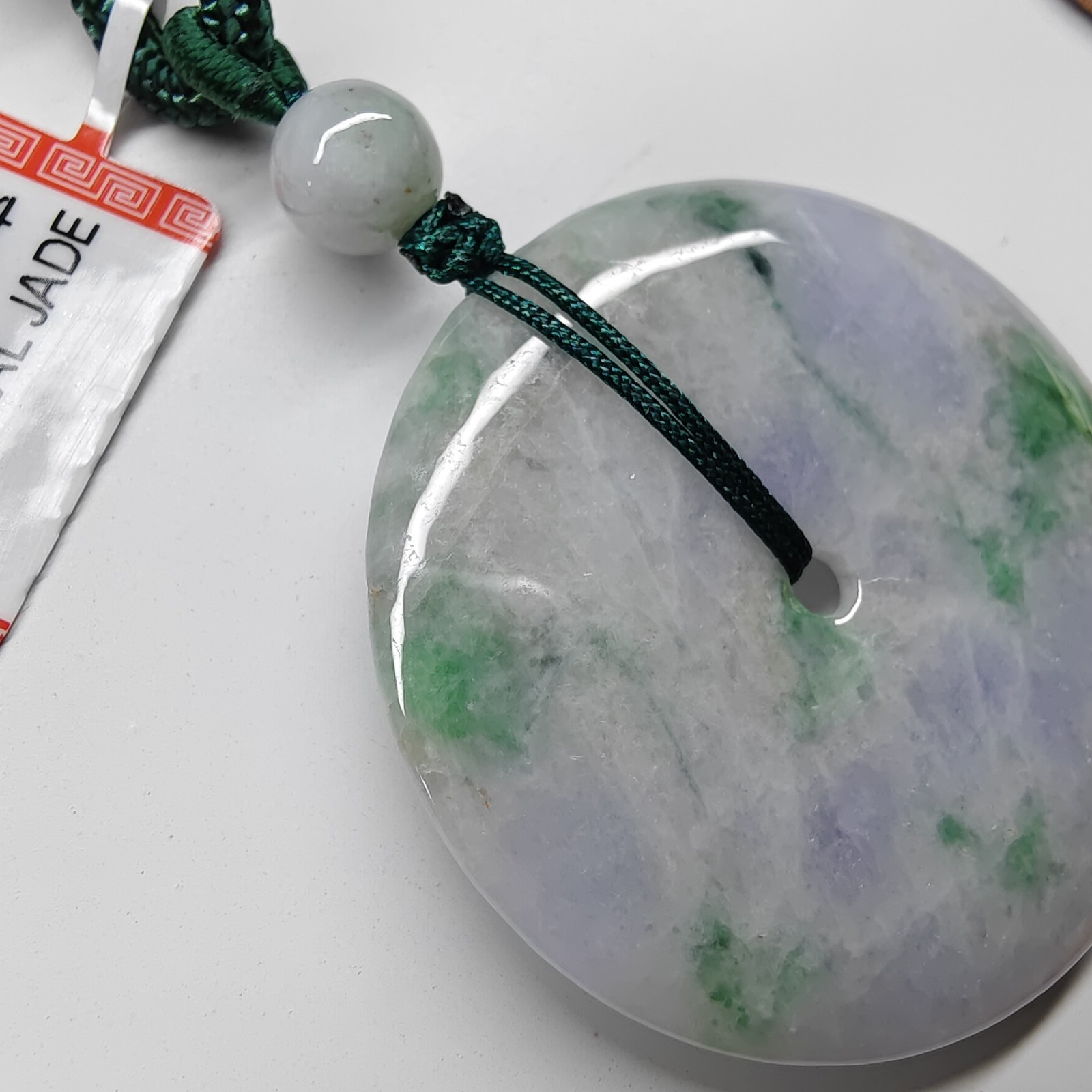 Certificated Jade Donut Pendant Green Round Circle Natural Jadeite hole玉环平安扣翡翠A货