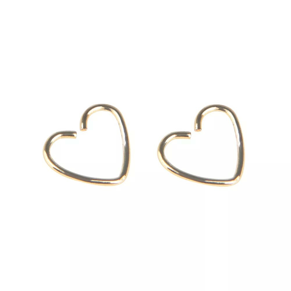 2pcs Surgical Steel Daith Heart Ear Nose Ring Cartilage Tragus Piercings Hoop