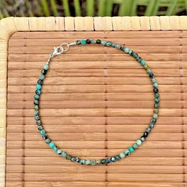 African Turquoise Beads Crystal Anklet Healing Bohemian Women’s Healing Jewelry
