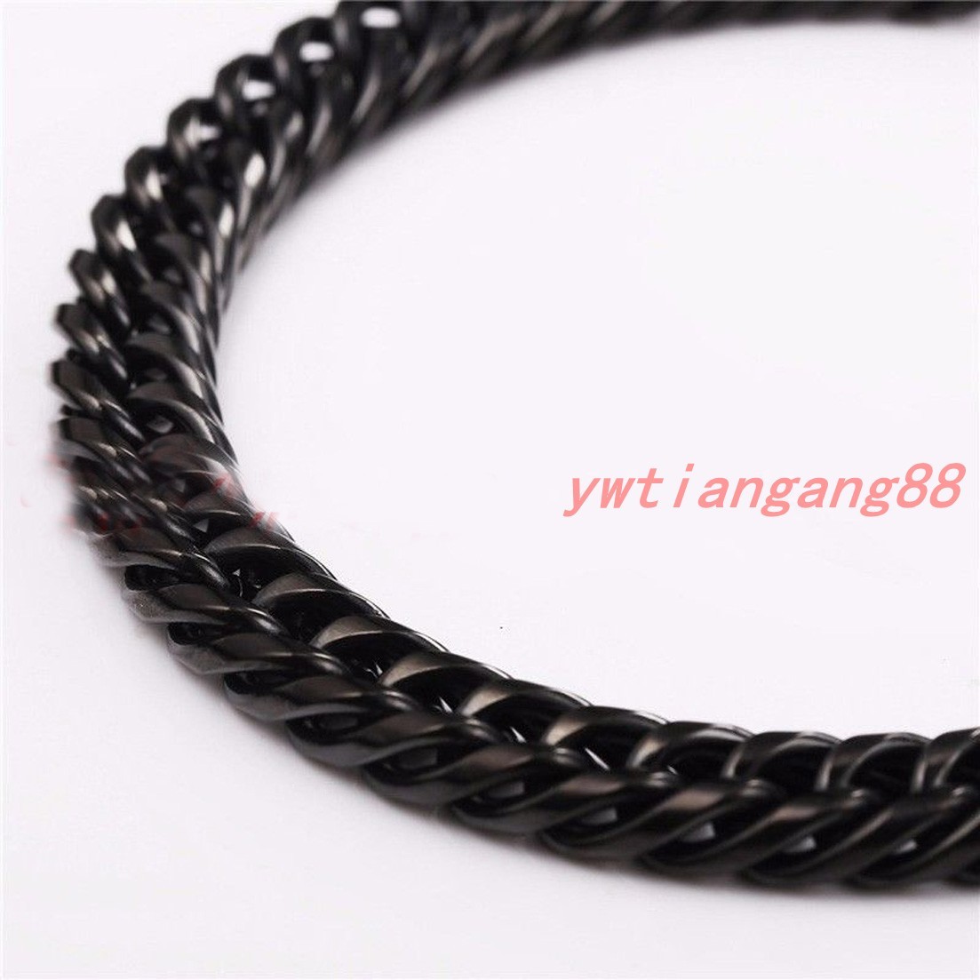 Heavy Stainless Steel Mens 11/13/16/20/22mm Black Cuban Curb Link Chain Necklace