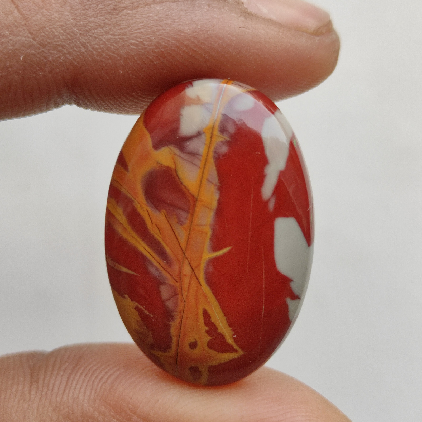 Natural red gray noreena jasper cabochon handmade polished jasper gemstone C5790