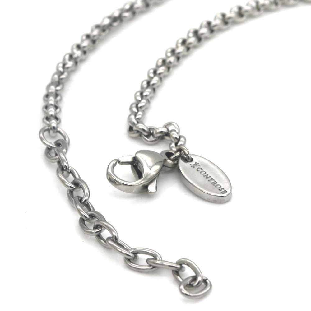 Dragon Claw Pendant Necklace with Black Faceted Glass stainless Steel Necklace