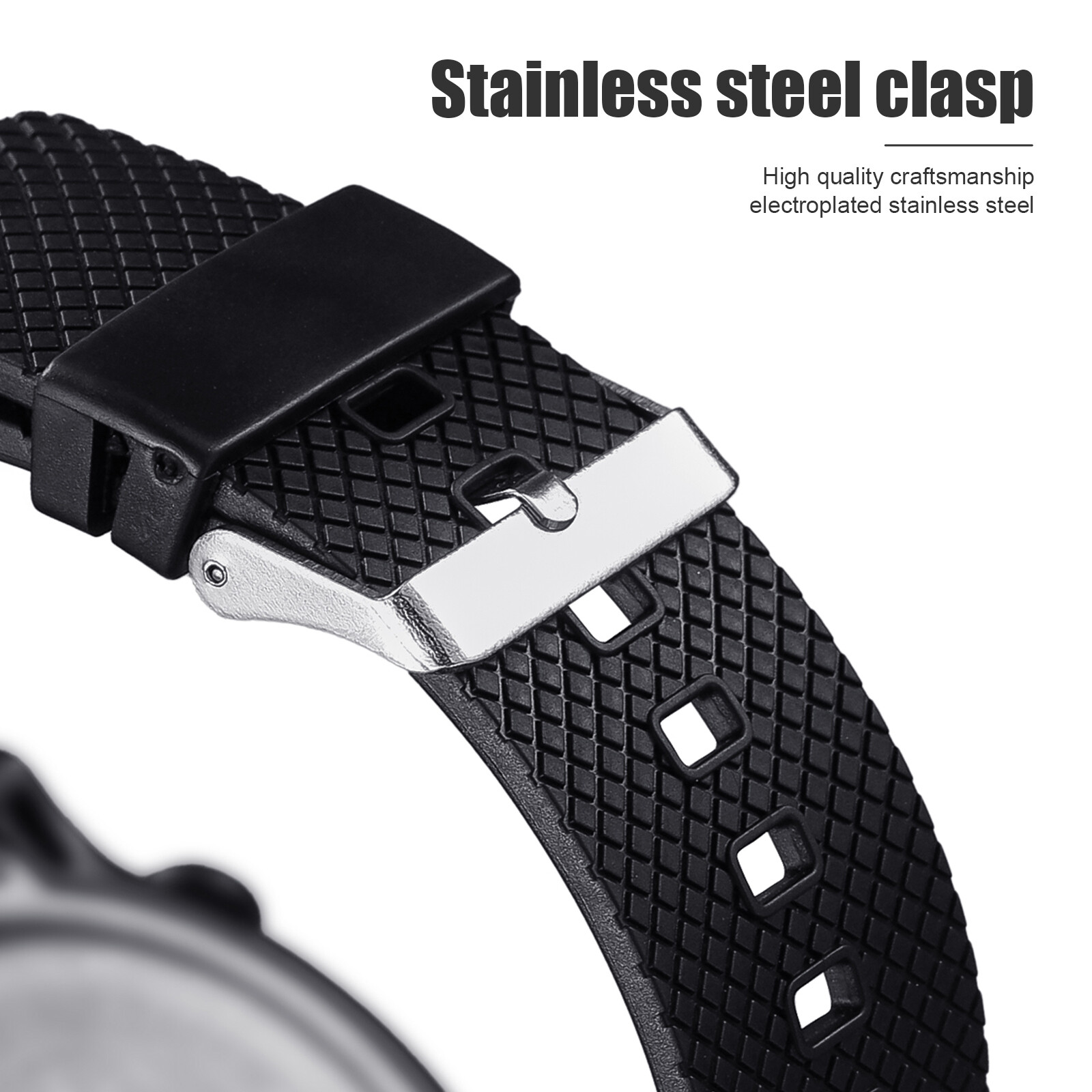 1-4X Waterproof Digital Sports Watch Military Tactical LED Backlight Wristwatch
