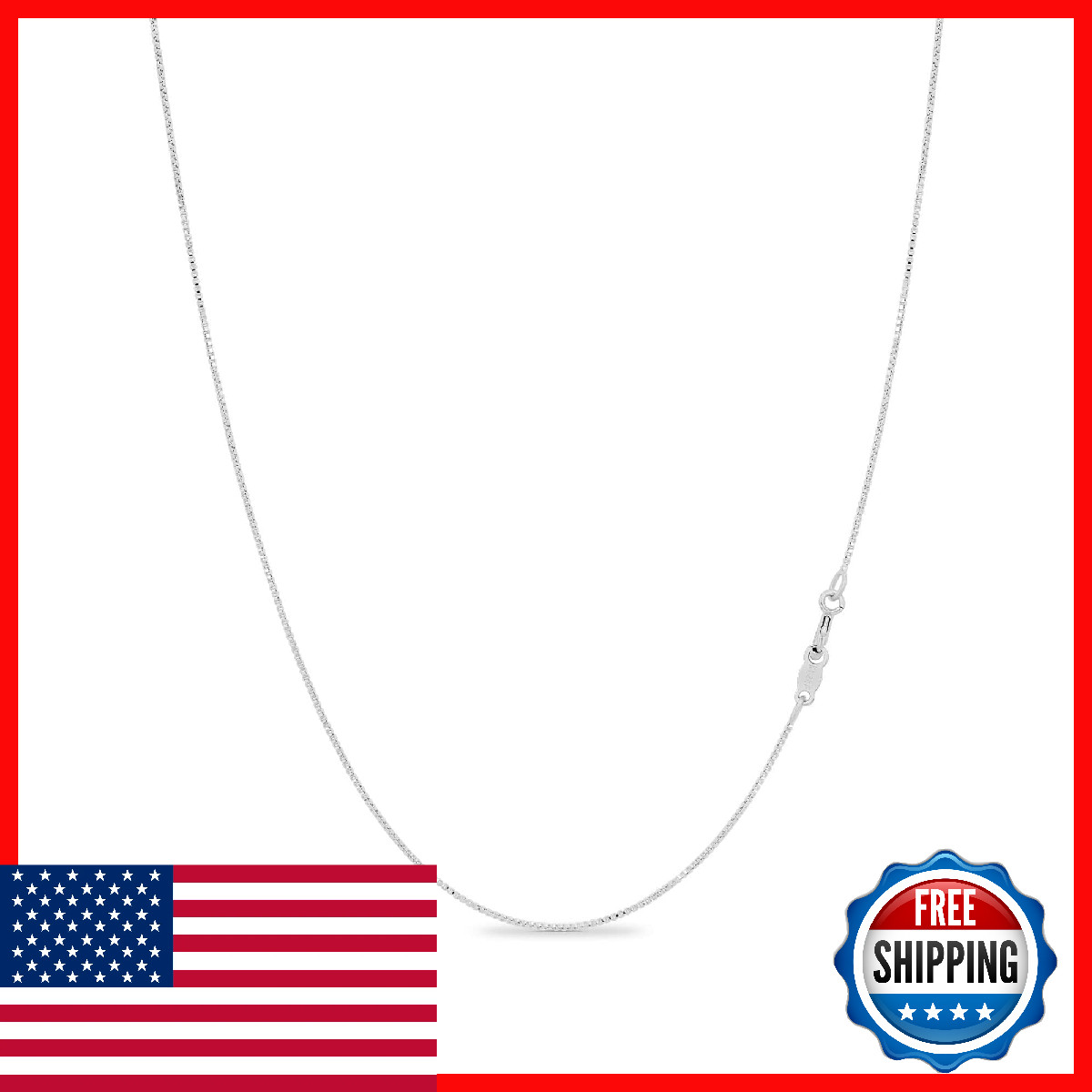 Kezef 925 Sterling Silver Chain Necklace For Men 0.7Mm Thin Chain Necklace