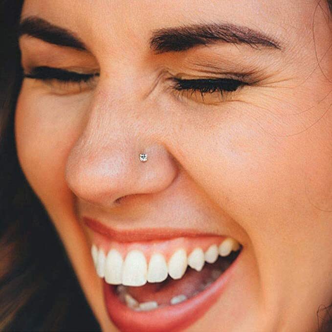 Box 20 Pieces of 925 Sterling Silver Bend Nose Stud 22g