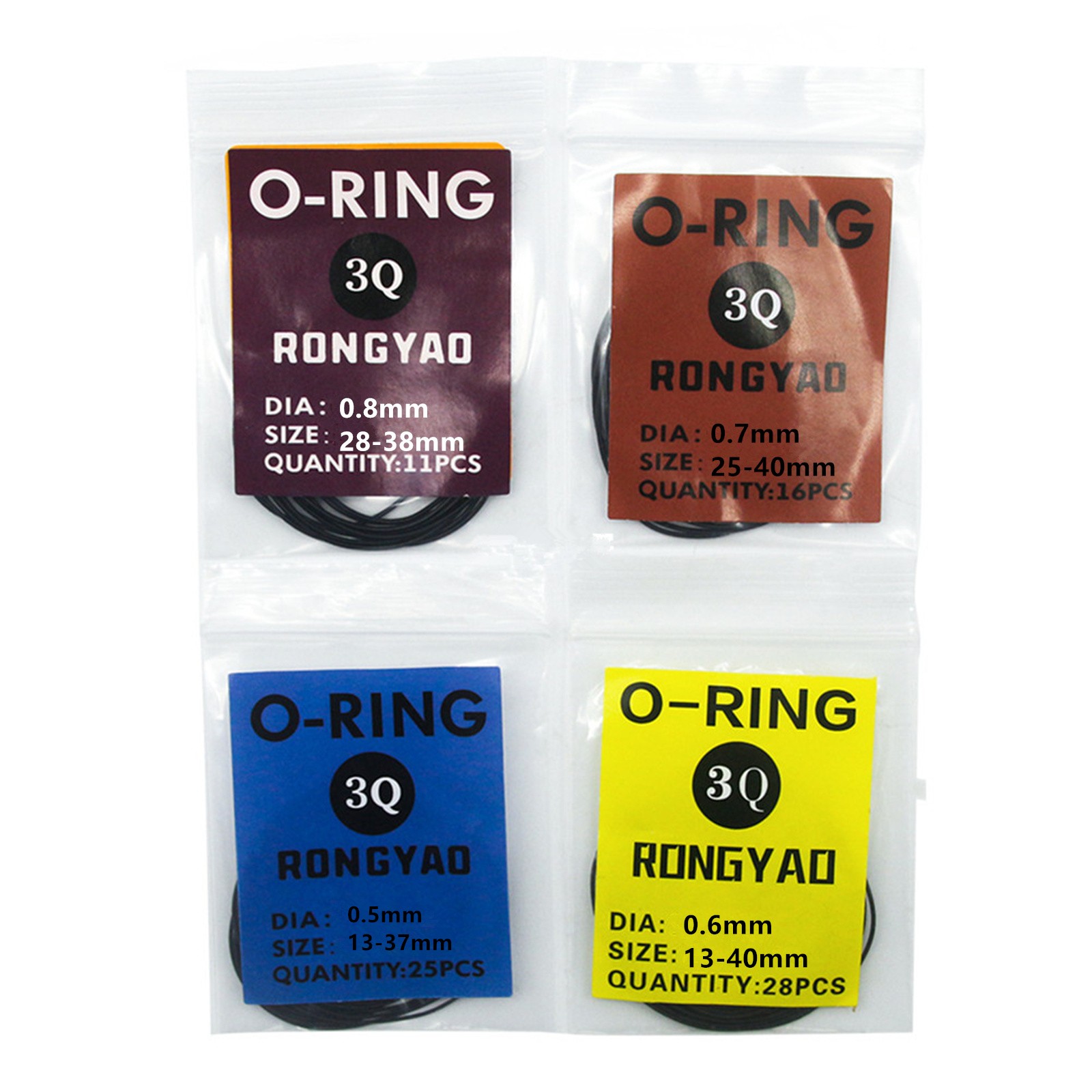 0.5/0.6/0.7/0.8mm Watch O-Ring Waterproof Rubber Gaskets Watchmaker Accessories
