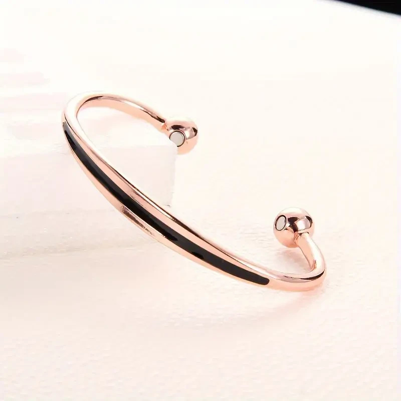 Open Copper Magnetic Cuff Bangle Bracelet Therapy Healing Energy Joint Support