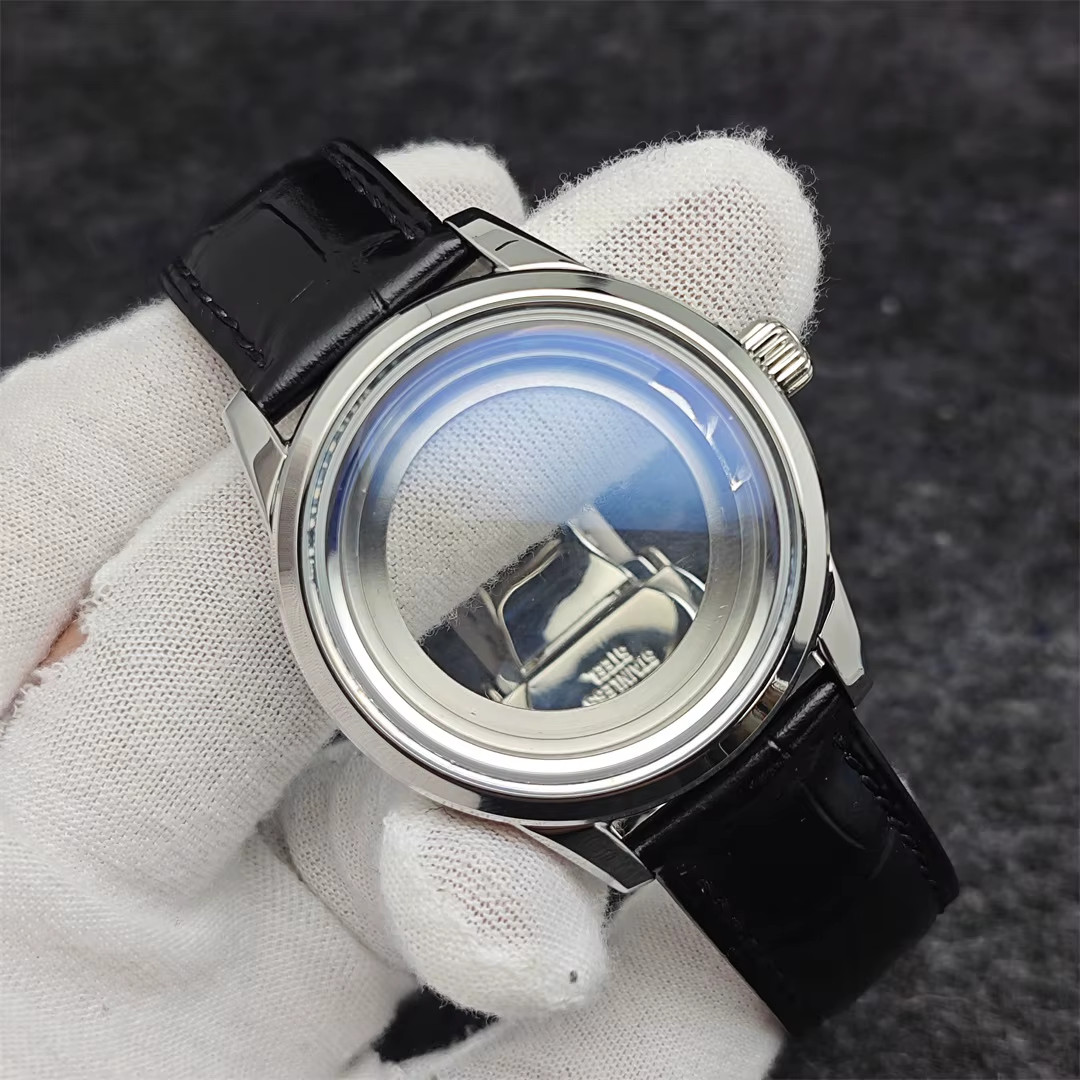 39Mm Watch Case Butterfly Double Buckle Leather Strap Fit 31Mm Dial Modification