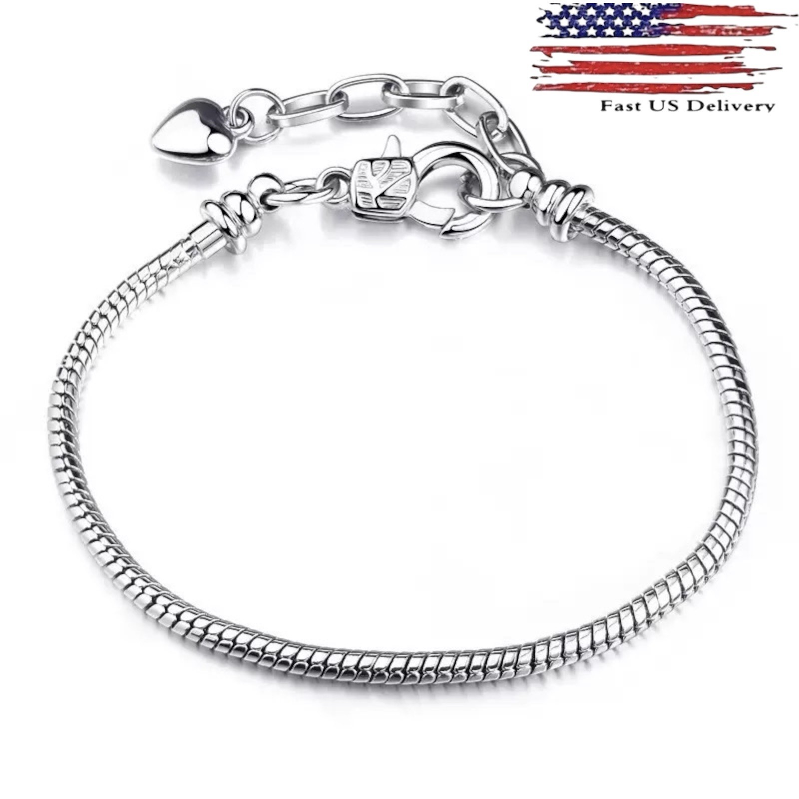 925 Sterling Silver plated Women Elegant Anklet Ankle Bracelet A83
