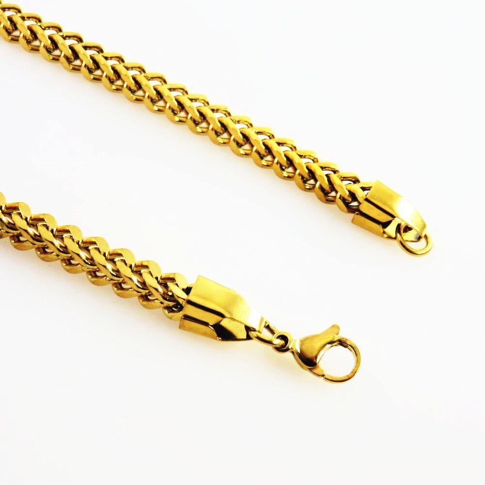 Two Colors 2.5-8mm Man Woman Stainless Steel Wheat Braided Foxtail Franco Chain