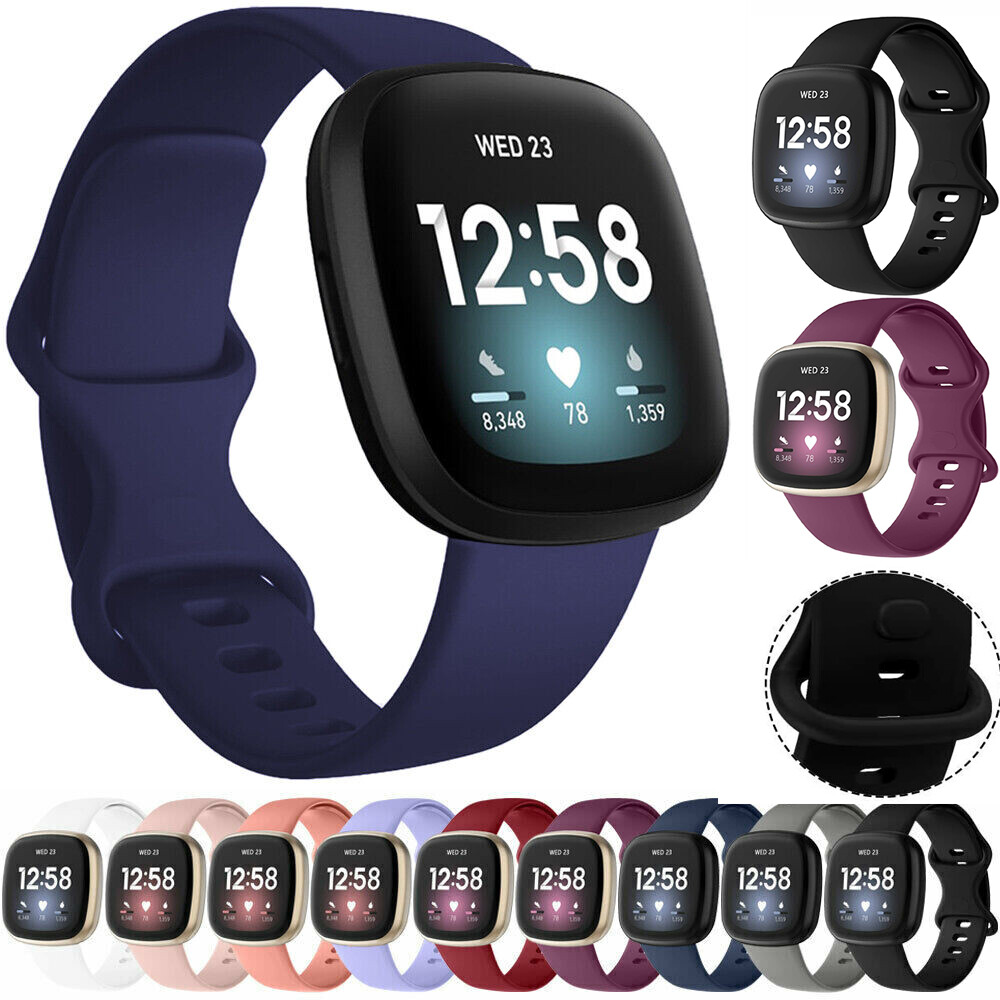 Silicone Strap Wristband Replacement Watch Band For Fitbit Versa 3/4 Sense 2