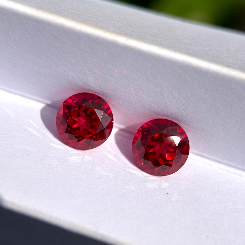 Pigeon Blood Red Lab Grown Ruby Loose Stones AGL Certificate for Jewelry Making