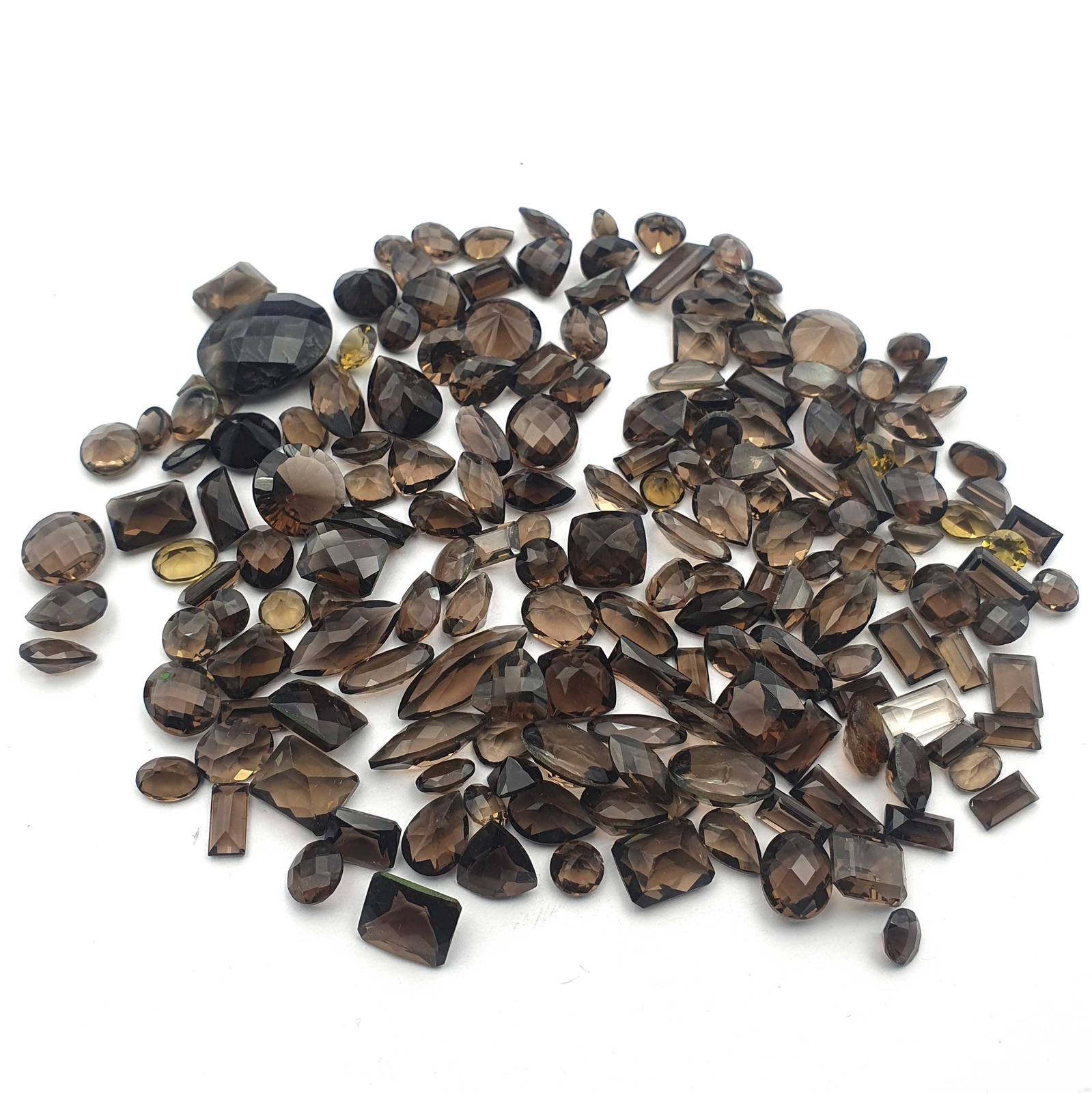 Natural Smoky Quartz Mix Cut Loose Stone Lot 5-20 MM 50 CT 33 Pcs