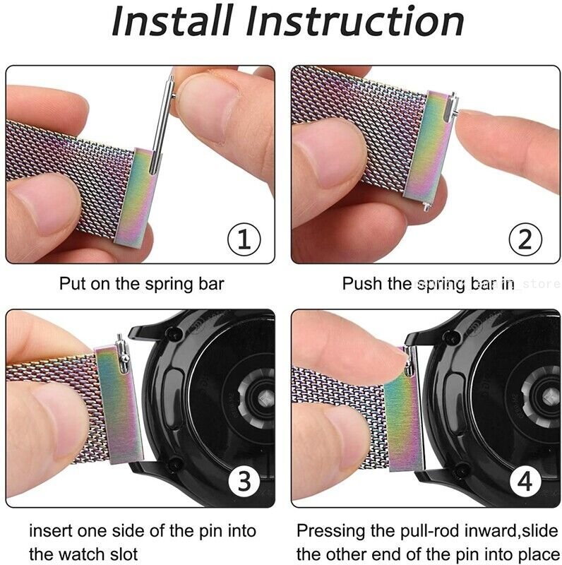 Milanese Metal Strap Watch Band For Samsung Galaxy Watch 4 5 6 40/44/4243/47mm