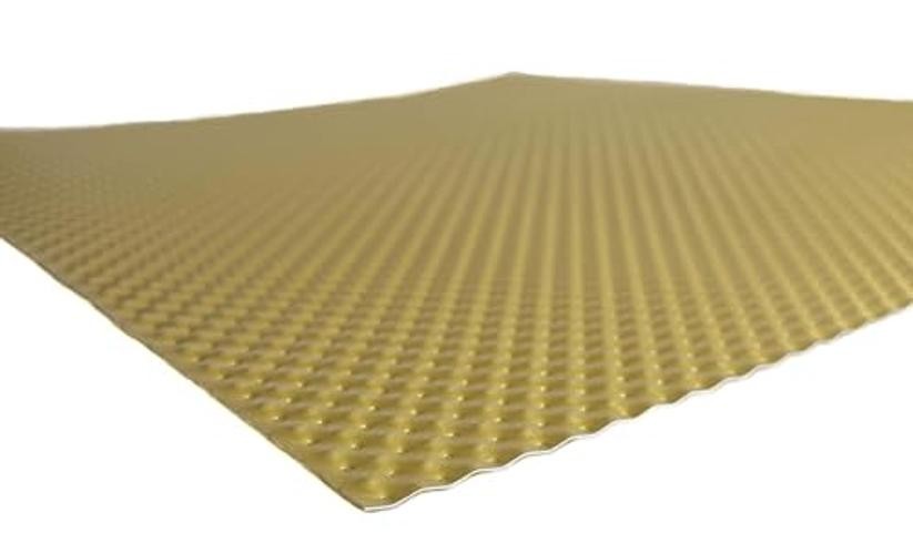 Gold Embossed 12″x12″ Aluminium Heat Insulation – Xinhan Black//Silver