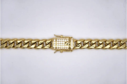 Stainless Steel Gold Cuban Link Chain 12MM