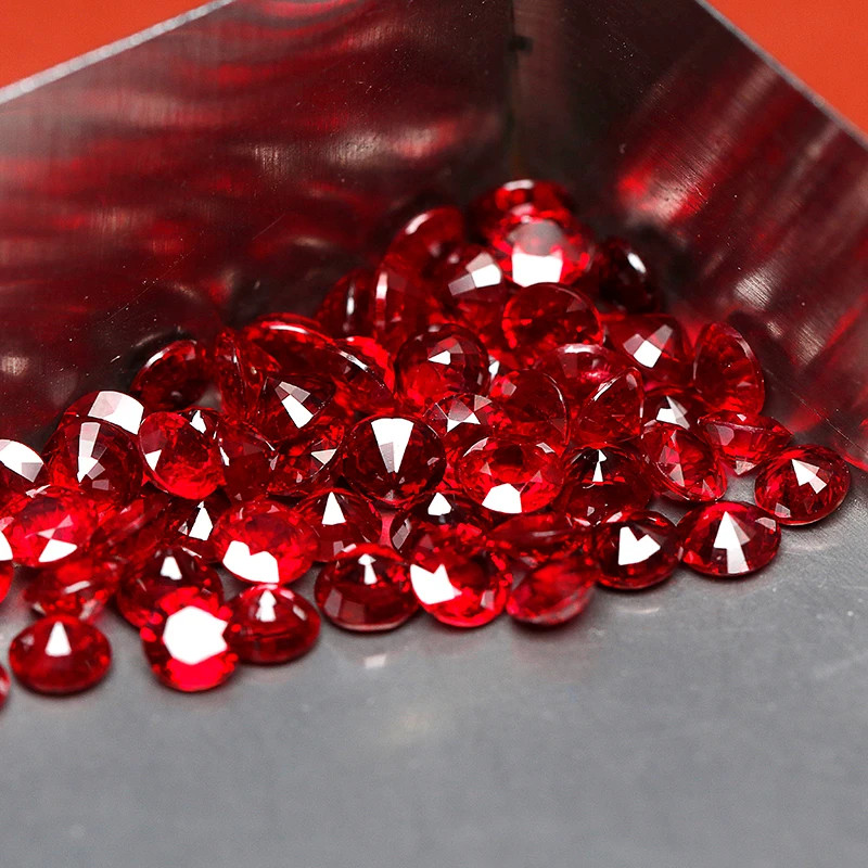 Pigeon Blood Red Lab Grown Ruby Loose Stones AGL Certificate for Jewelry Making