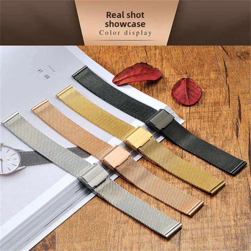 0.6 Line Milanese Quick Release Watch Strap Stainless Steel Mesh band 12mm-24mm