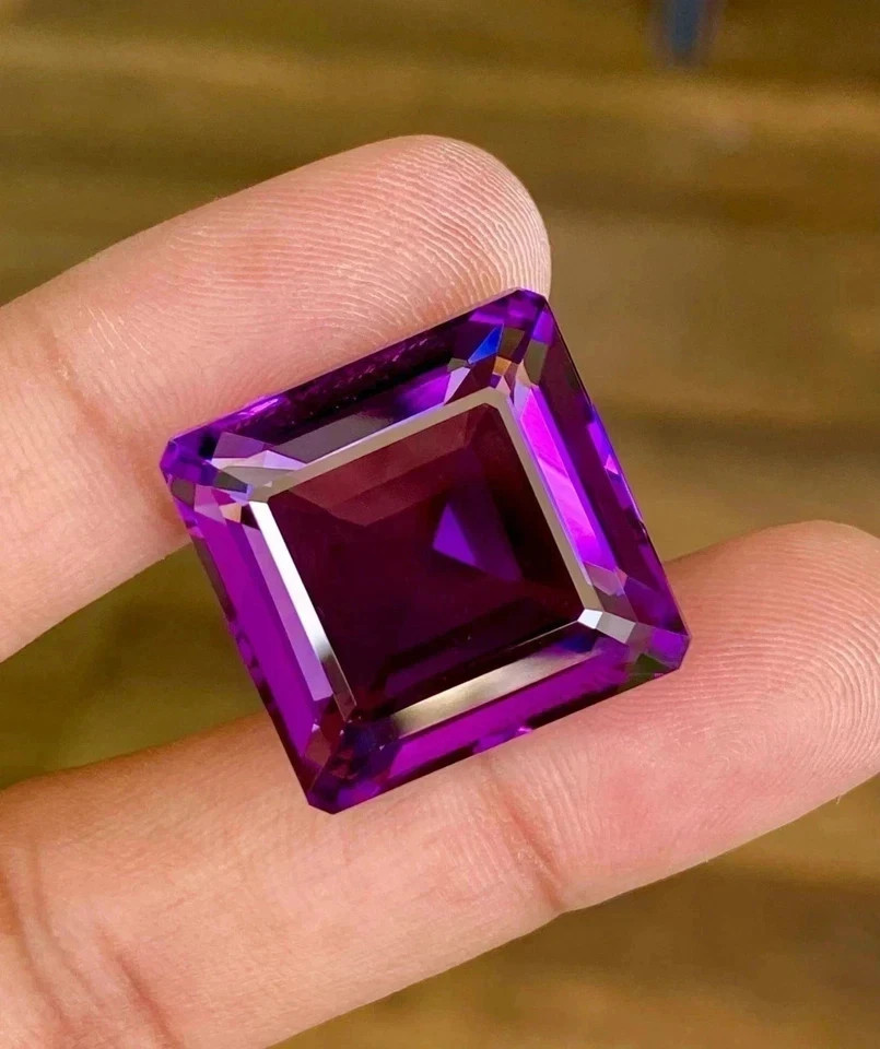 119 Carat Huge Purple Amethyst Octagon Cut Flawless Certified Loose Gemstone