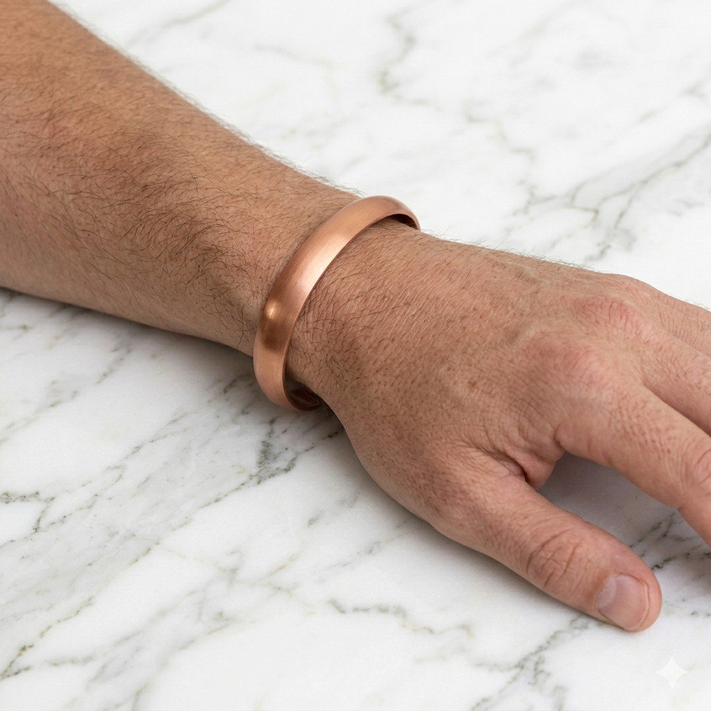 Solid Pure Copper Heavy Bracelet Arthritis Pain Therapy Energy 50gr Cuff Bangle