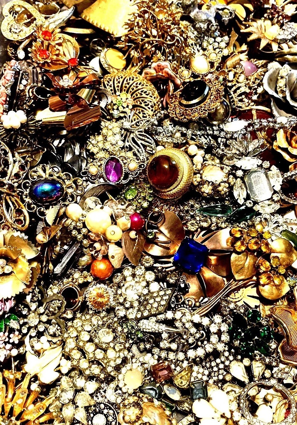 Estate 1 Lb+ Mixed Jewelry Lot Vintage-Modern DIY JUNK CRAFT REPAIR Unsorted