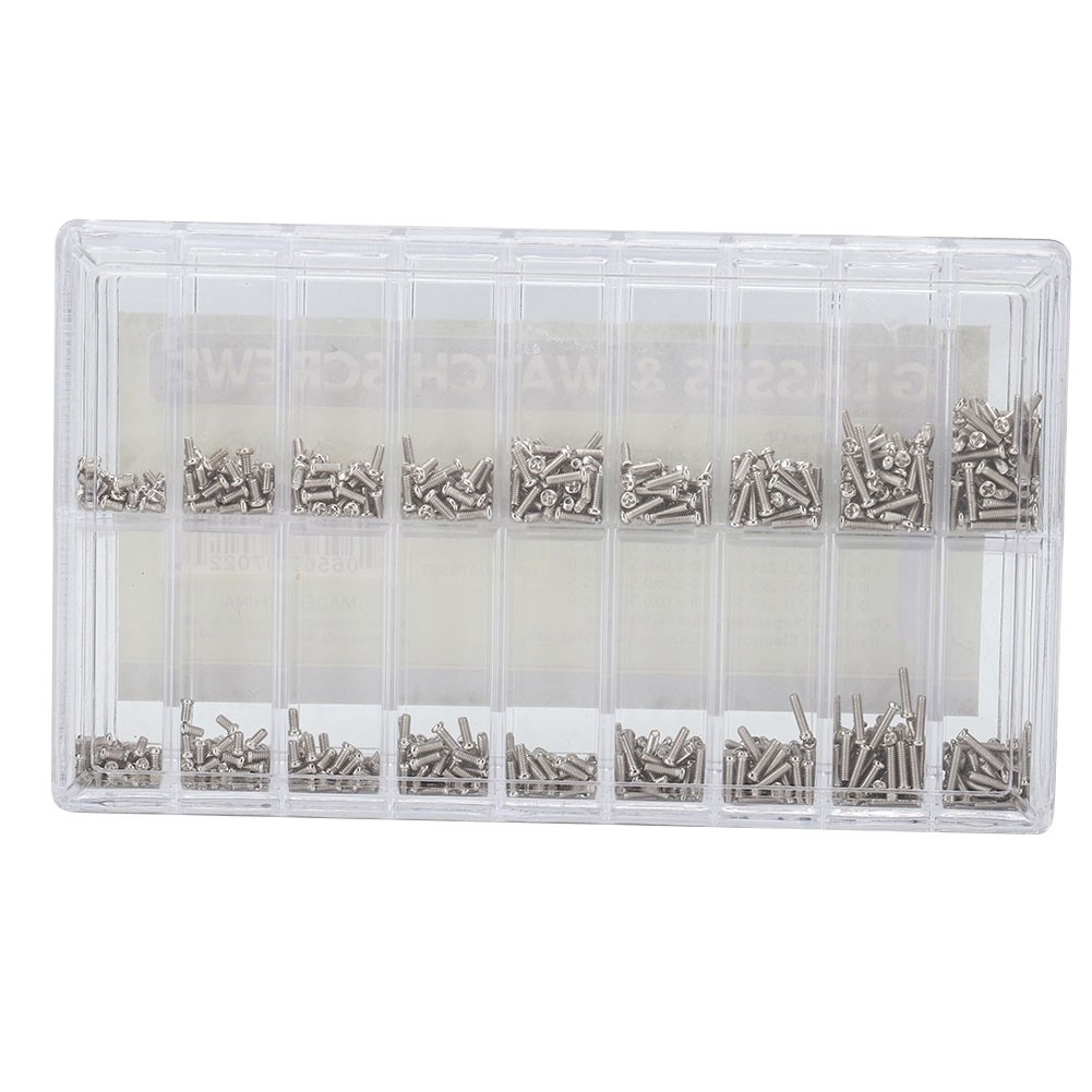 1 Box Stainless Steel Watch Mini Screw Assortment Repair Glass Watch Back