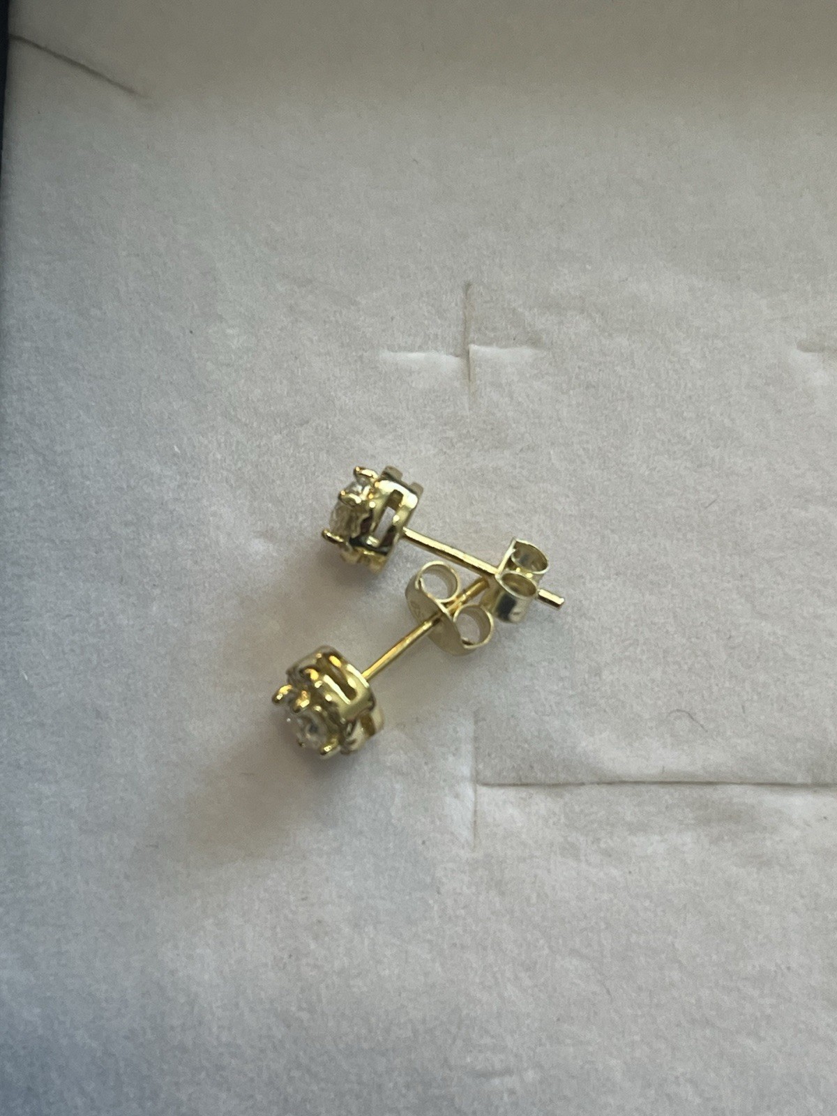 New Moissanite Earrings S925 Sterling Silver 18k Gold Plated 0.5ct 5mm