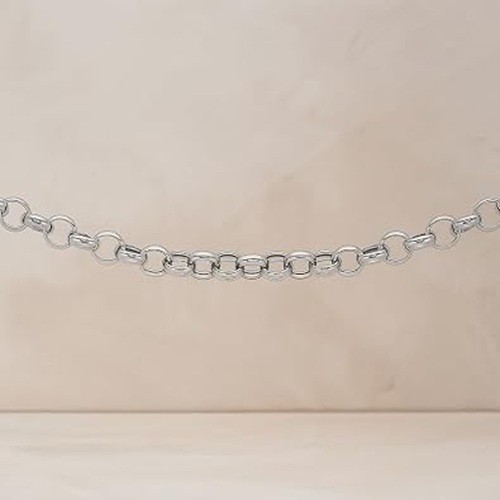 9 ct White Gold 1.2 mm Round Belcher Chain Necklace 46cm / 18″ Hallmarked