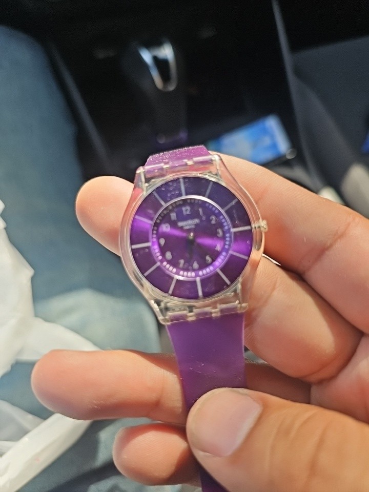 SWATCH l Purple Ultra Thin Ladies Watch SFK365