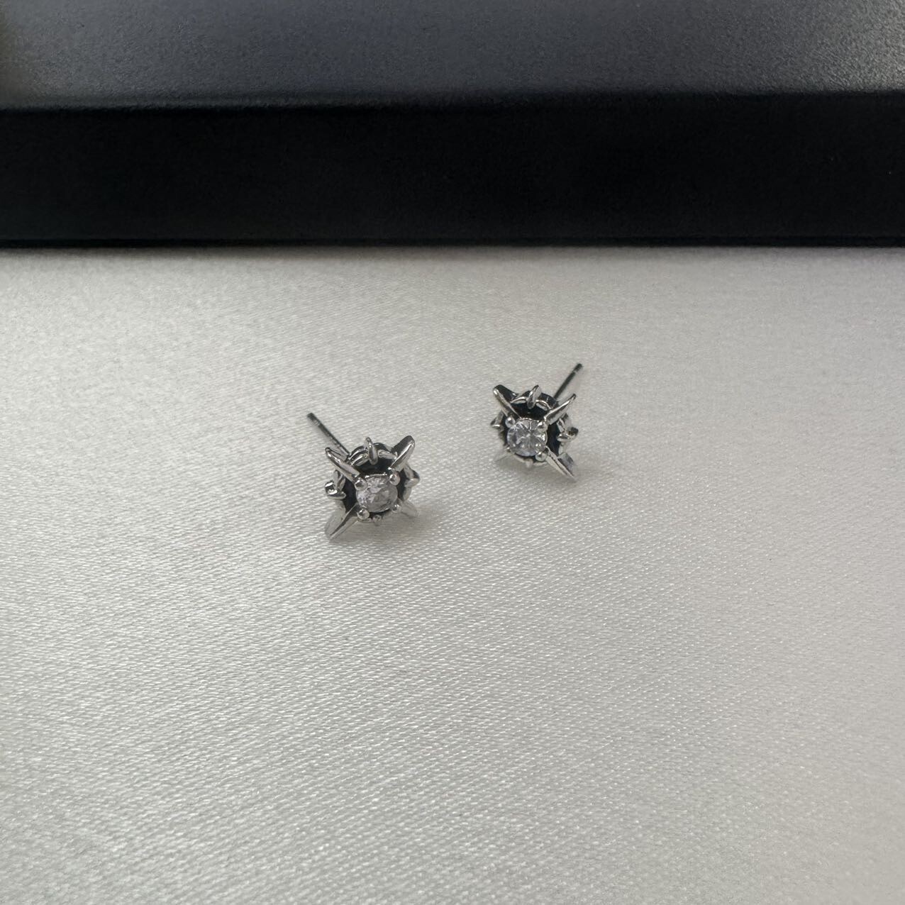 CZ Star Stud Earrings for Men Women Streetwear Hip Hop Unisex Style