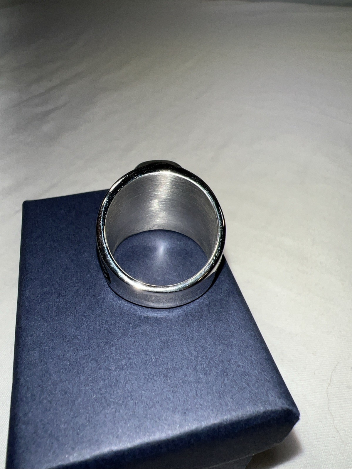 Bandmax Stainless Steel Skull Ring Flames On Sides Size 9 Men’s