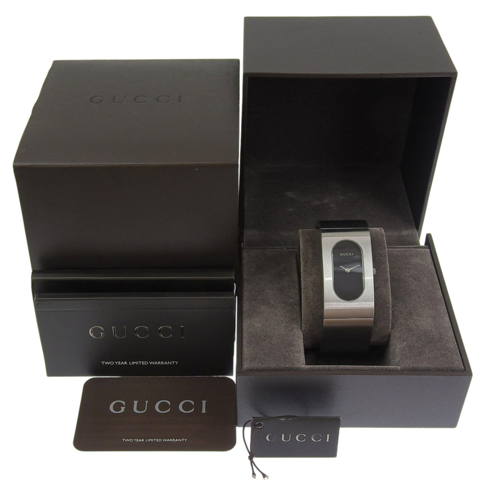 GUCCI Watches 2400L blackDial Stainless Steel Quartz Analog display Women