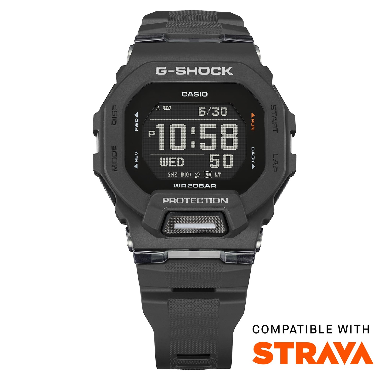 Casio GBD-200-1 Men’s G-Squad Digital Smartphone Link Quartz Watch, Black