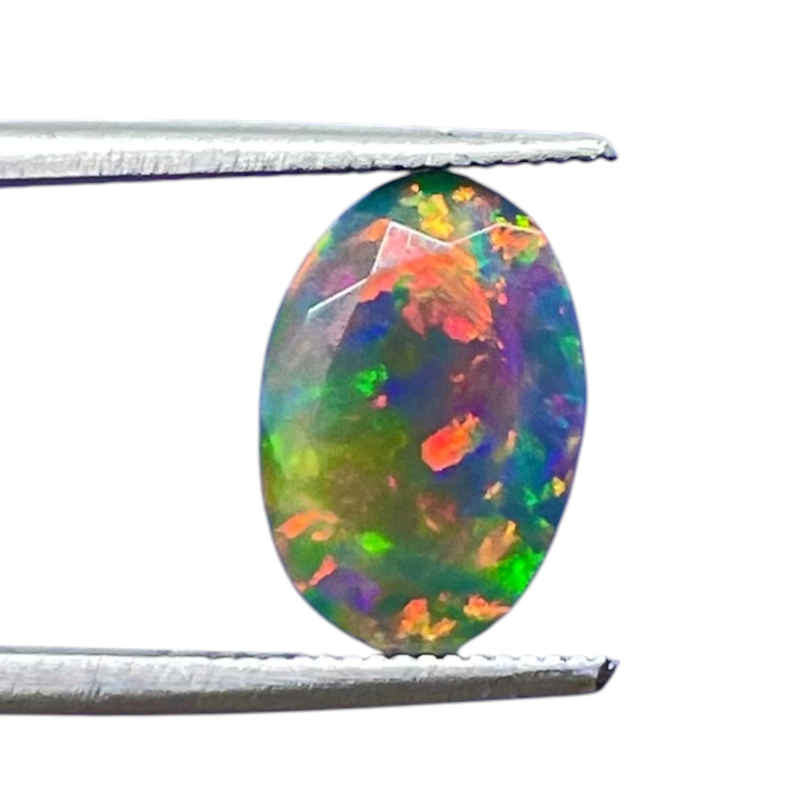 2.25 Cts Natural Black Opal 12x8mm Oval Cut AAA+ Quality Flashy Loose Gemstone