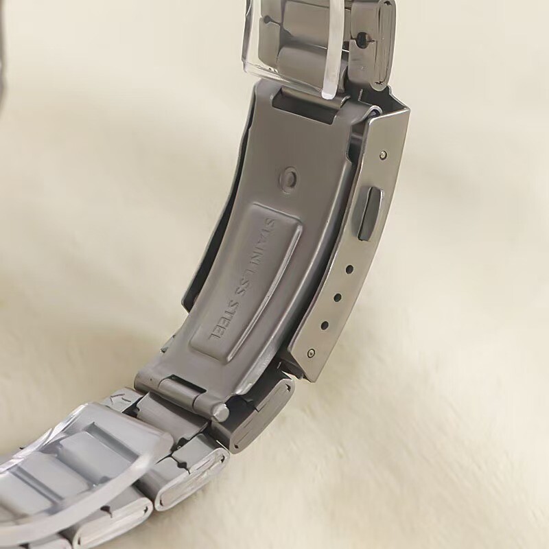 Metal Watch Strap + Modified Stainless Steel Case Cover For Casio AE1200