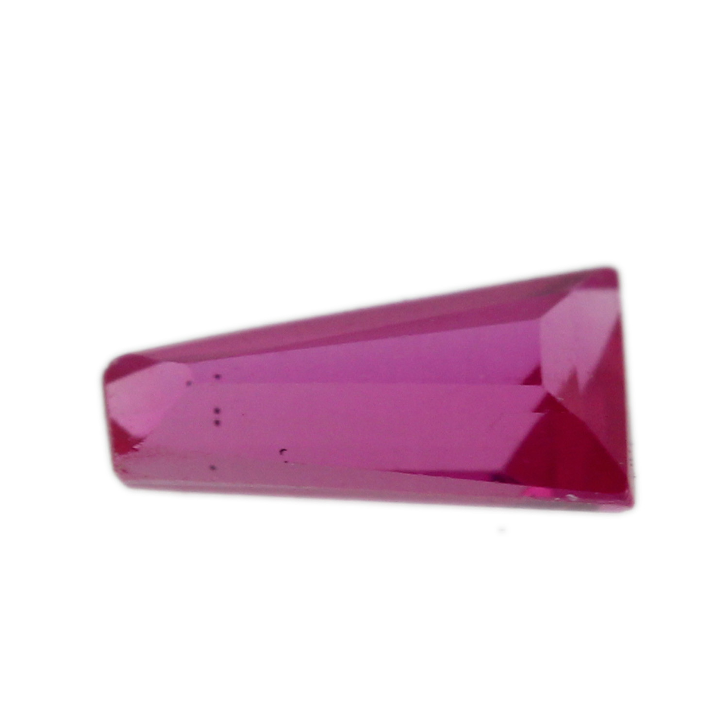 Loose Tapered Baguette Ruby CZ Stone Single Red Cubic Zirconia July Birthstone