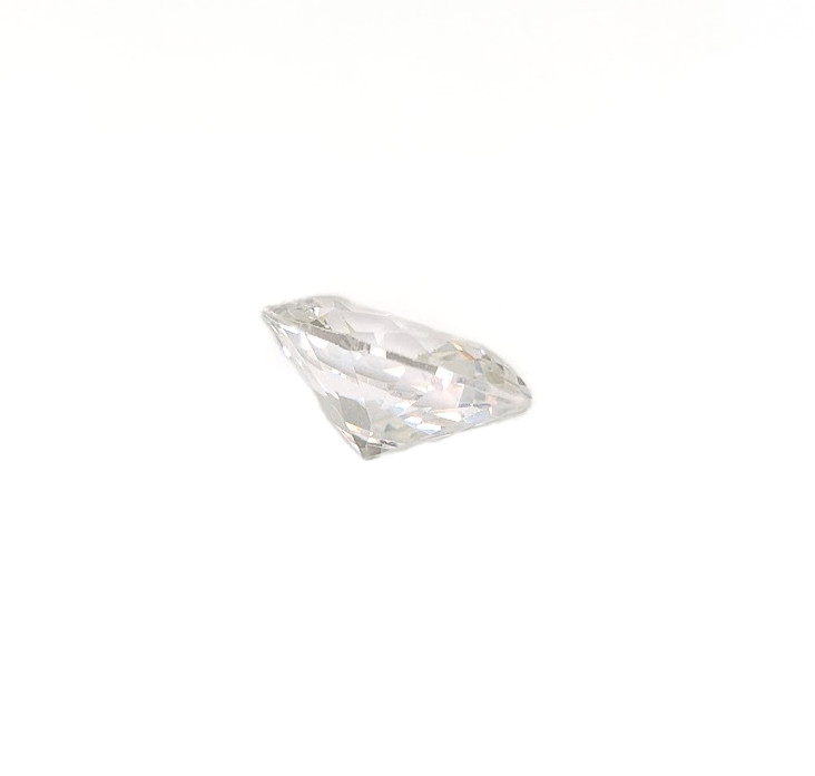 Oval Faceted White/ Colorless Cubic Zirconia Gemstone