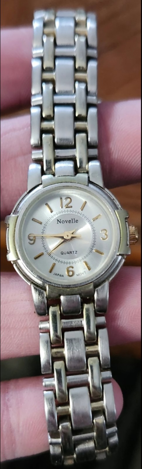 Novelle Women’s Quartz Analog Two-Tone Bracelet Watch Silver Dial Round