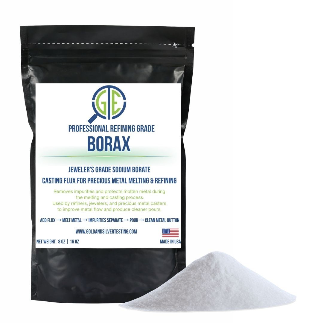 Borax Flux 1 Pound Melting Gold Silver Crucible Glaze Jewelry Casting 16oz Bag