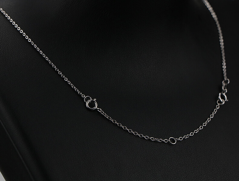 2PCS 925 Sterling Silver Necklace Extension O Chain Safety Spring Clasp Extender