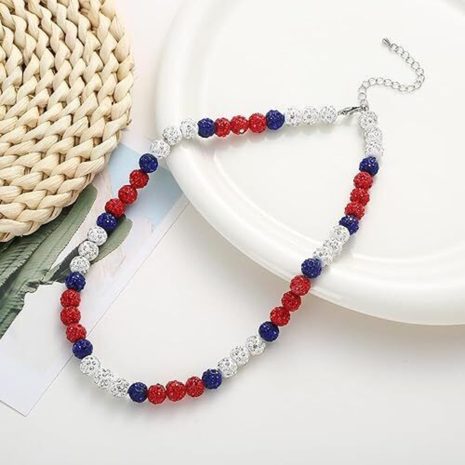 Baseball Ice Necklace Bling Beaded Rhinestone Gift for Boy Men 18 Colors 6 Sizes