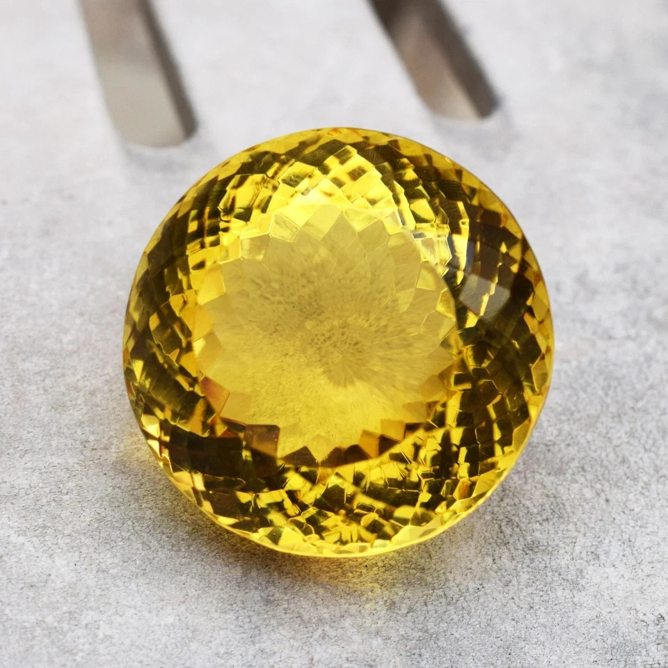 426.50 CT Flawless Yellow Topaz Round Faceted Cut Certified Loose Gemstone
