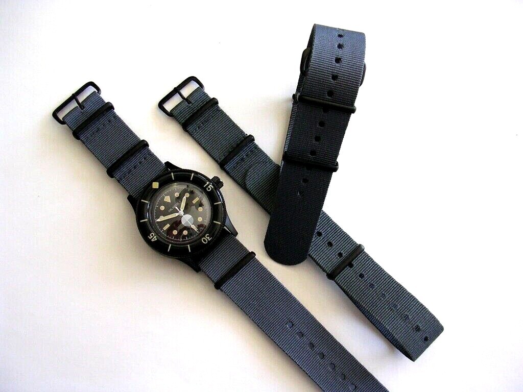 NATO® strap G10 British Admiralty Grey PVD military watchband RAF Bond IW SUISSE