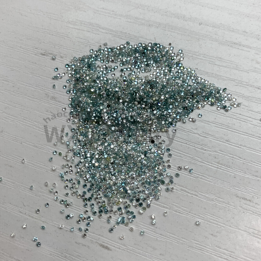 1CT 0.8-6.5MM Round Green VVS1 Excellent Cut Loose Moissanite Stone Gemstone
