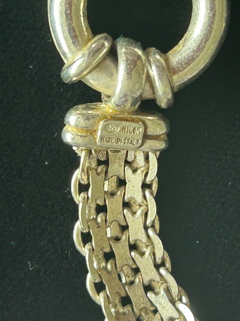 Milor Made in Italy 925 Sterling Silver Necklace – 17 Inches, Weighs 25 Grams