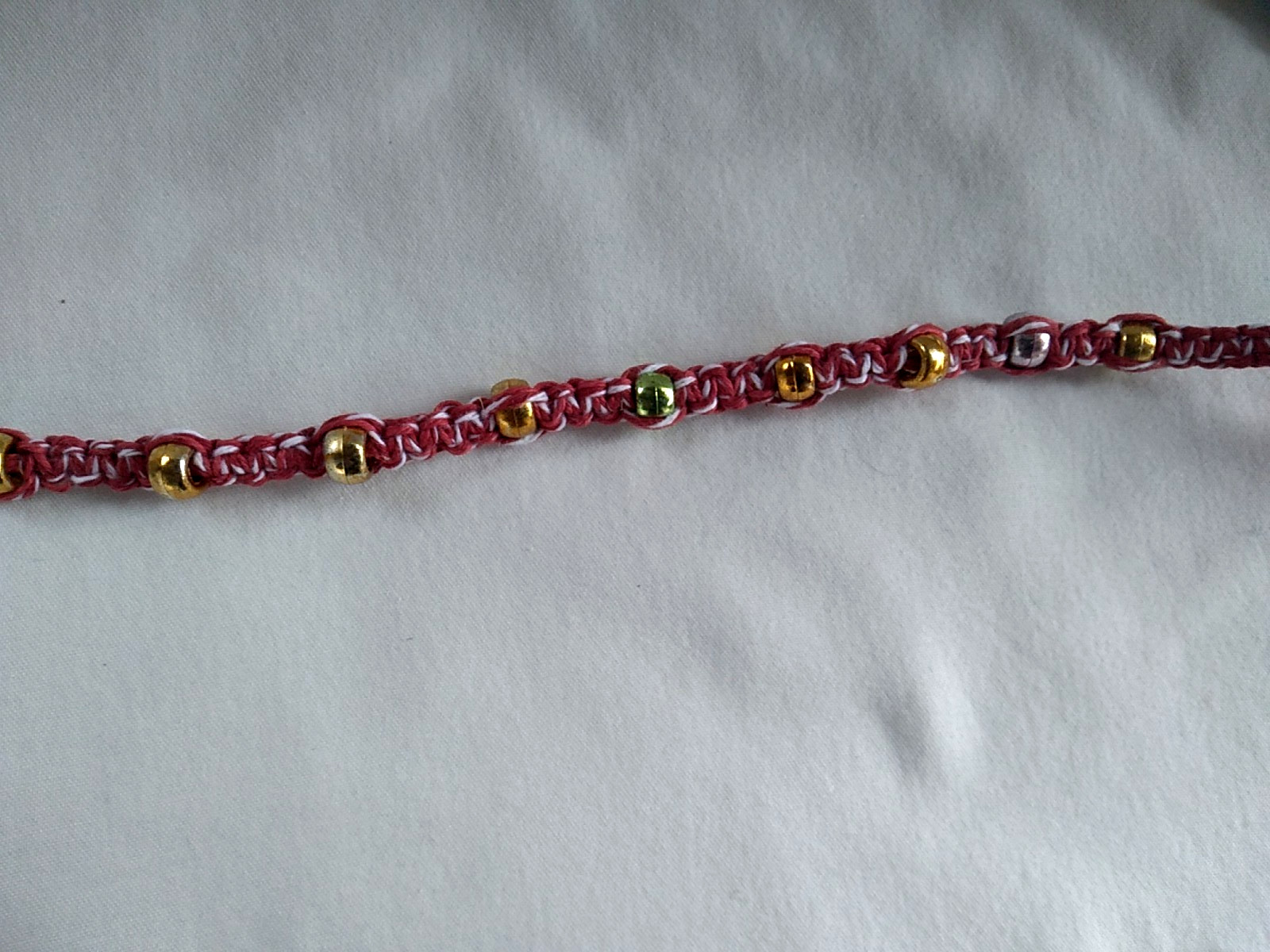HEMP SURFER HIPPIE CHOKER NECKLACE 22″ Unisex Men Women Beads USA Seller New