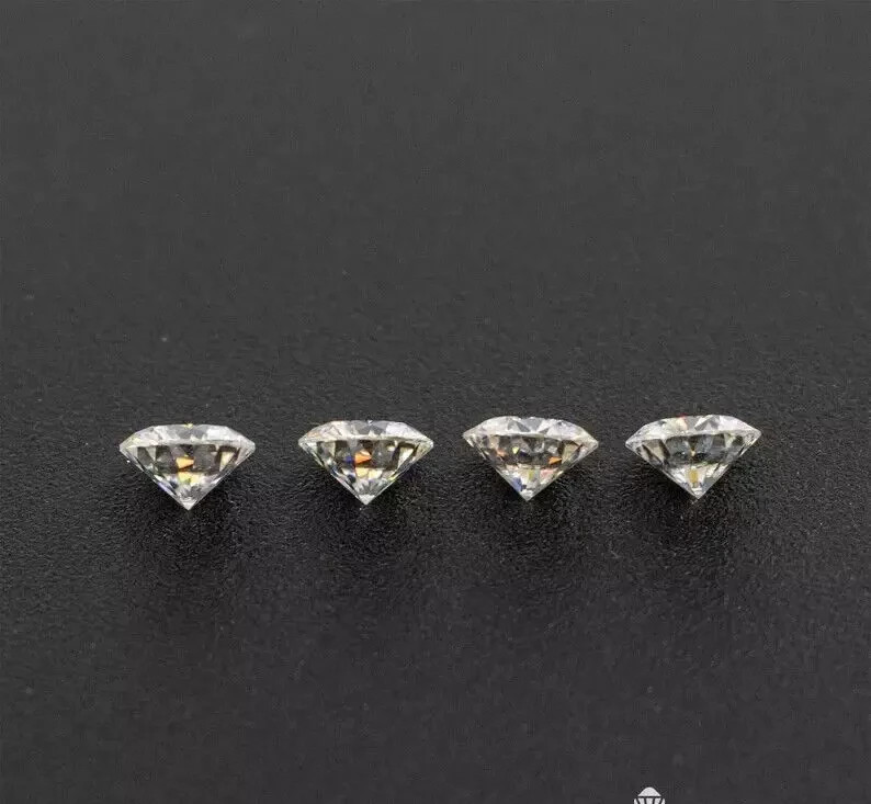 Natural White Diamond 1 CT Round Cut 4 mm 4 Pcs VVS1 D Grade Certified Stone F21