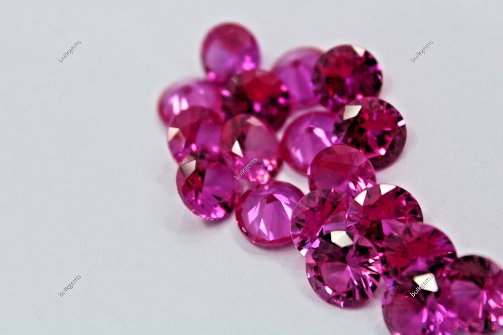 Certified 10 Pcs AAA+ Natural Pink Sapphire Round Cut Loose Gemstones