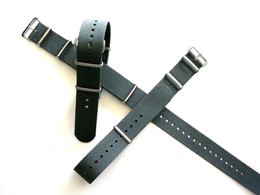 NATO G10 ® British Admiralty Grey prem Nylon watch band RAF strap Bond IW SUISSE
